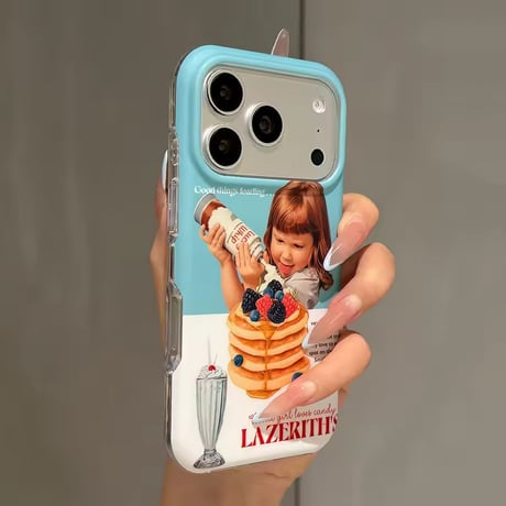 S75676 スイートパンケーキガール iPhoneケース