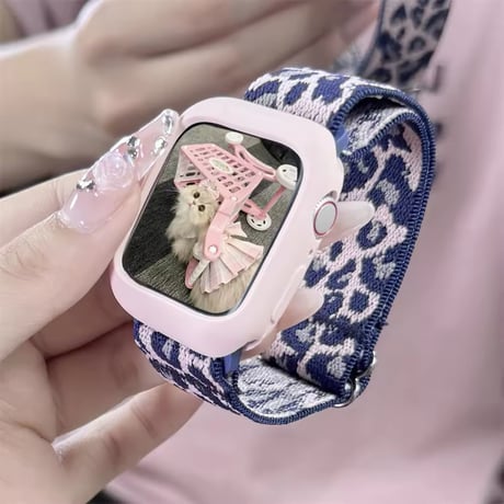 N00173 アニマル柄ジャガード Apple Watchバンド