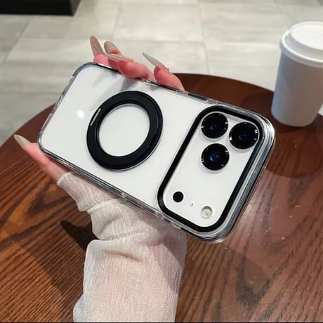 【即納商品】K22899 カラーフレームリング付き MagSafe対応 iPhoneケース