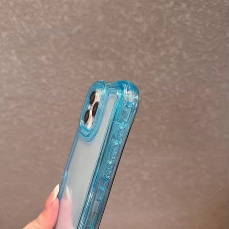 K23169 カラーフレームハンドストラップ付きiPhoneケース