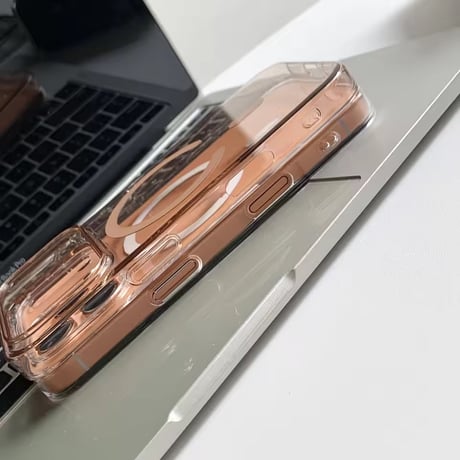 L62320 MagSafe対応カラーフレーム クリア iPhoneケース