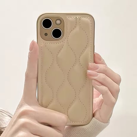 S74337 ふわモコキルティングiPhoneケース
