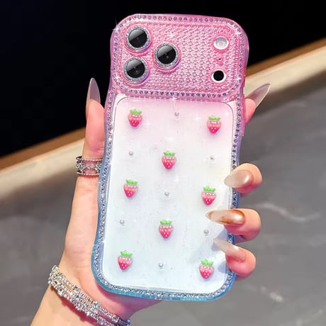L62376 きらきらフルーツデコ iPhoneケース