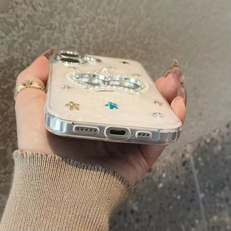 K22756 きらめきハートミラーの王冠iPhoneケース | nanomita