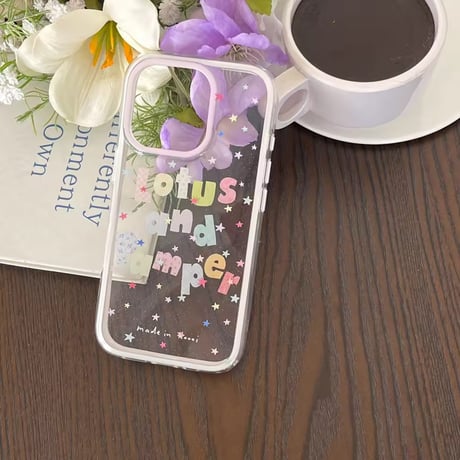 L62231 カラフルスターアルファベットiPhoneケース