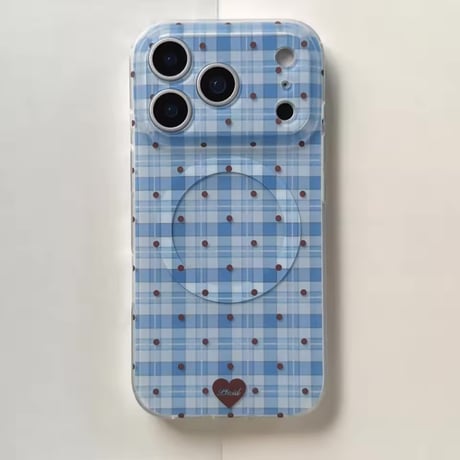 S75284 チェックハート MagSafe対応 iPhoneケース