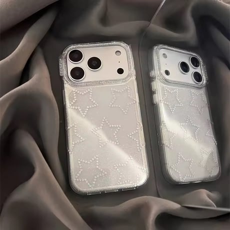 L62375 きらきらプリントストーン柄 iPhoneケース
