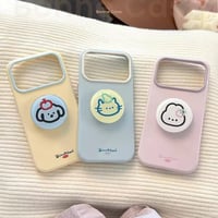 K23176 どうぶつグリップ付き パステル iPhoneケース