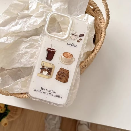 S74777 カフェタイムクリアiPhoneケース