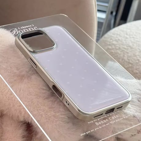 S74751 Heart Dot Glossy iPhoneケース