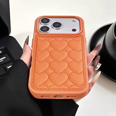 S75240 ハートキルティング iPhoneケース