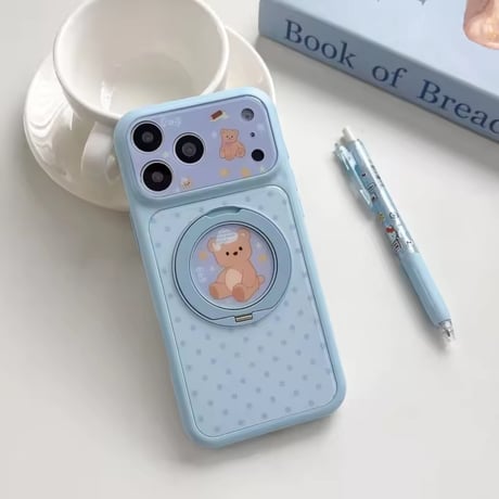 K23122 くまちゃんリングスタンド iPhoneケース