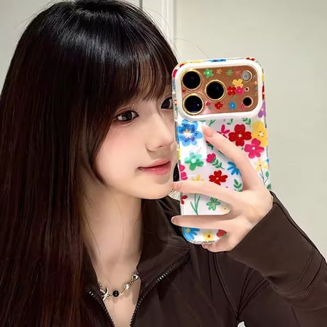 S75556 カラフルフラワーガーデン iPhoneケース