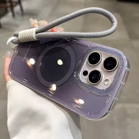 K22904 ストラップ付きカラーリング iPhoneケース（MagSafe対応）
