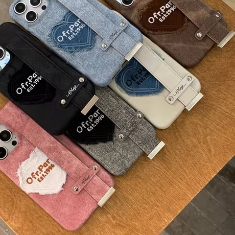 K22610 パリラベルハンドストラップ iPhoneケース