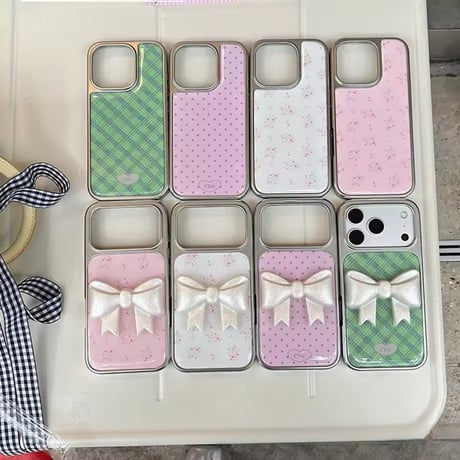 S75212 クラシカルリボン ガーリーiPhoneケース