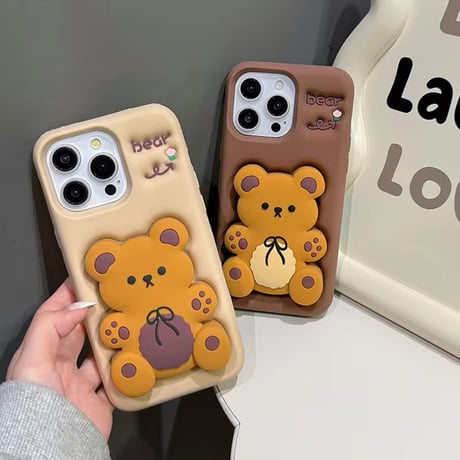 K22596 くまちゃんスタンドソフトiPhoneケース