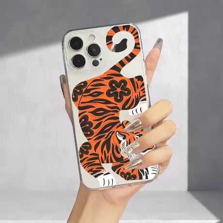 S75400 フラワータイガー iPhoneケース