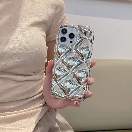 S74452 ミラーシャイン キルティングiPhoneケース