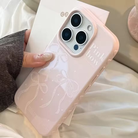 S75002 ピンクリボン iPhoneケース