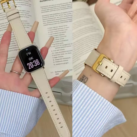 N00194 デイリーエレガント レザーApplewatchバンド