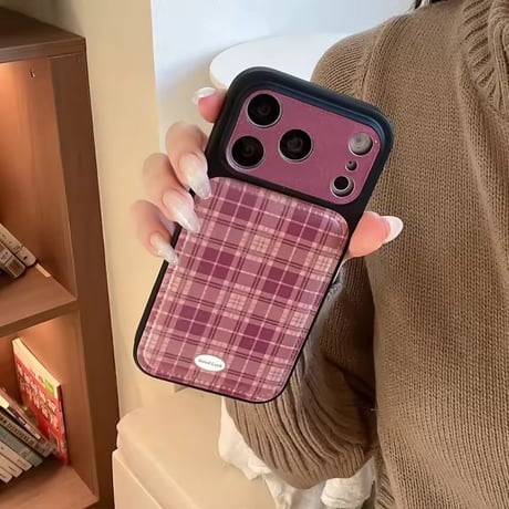 S75411 ナチュラルチェックiPhoneケース