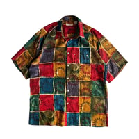 USED_90s"BRUMA･BIBAS" SILK S/S SHRTS