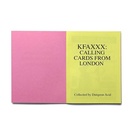 KFAXXX - Calling Cards From London(Klasse Wrecks)【ZINE】