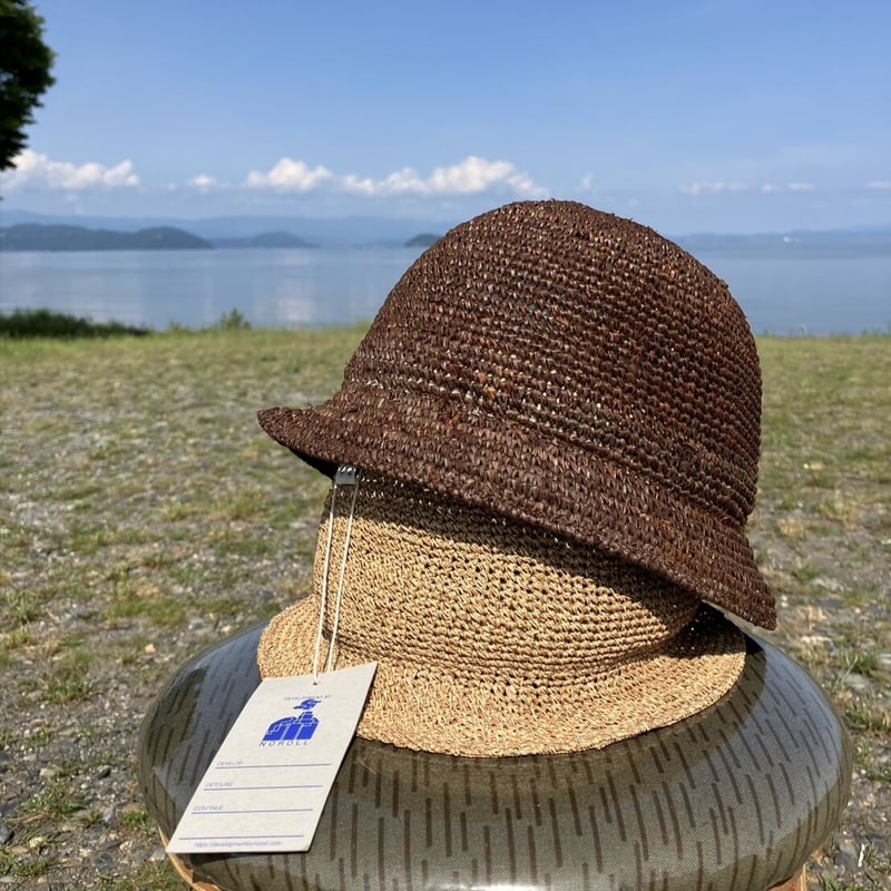 NOROLL 麦わらハット　RAFFIA NOROLL ノーロール noroll raffia bucket hat SIZE L 【表参道t05