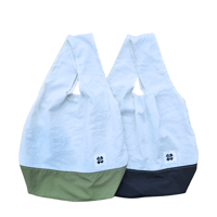 SURPLUS HEMP- POCKETABLE BAG【OLIVE/BLACK 】