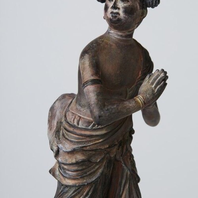 ◇善財童子 ブロンズ像 高さ28cm 仏像 仏教美術 運慶の孫 康円作 模写