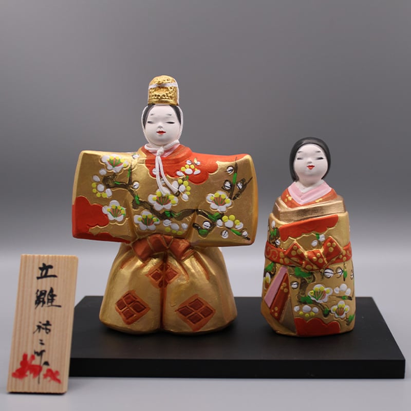 博多人形　雛人形　小副川祐二 ☆博多人形☆ 伝統工芸士 小副川祐二作 立雛 | 平成美術