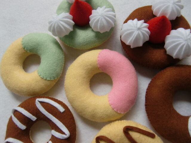 SHIDO-RICO フェルトで作るドーナツ屋さんセット 型紙＆レシピ