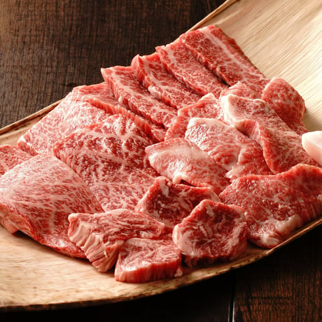 知床牛上焼き肉織り交ぜセット　※冷凍　約５００ｇ