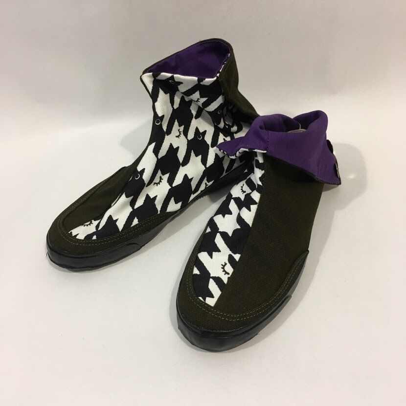 新品・未使用　半巾帯　千鳥とクローバー柄 大島紬美術館】 特選藍染花織全通九寸名古屋帯 ≪御仕立て上がり
