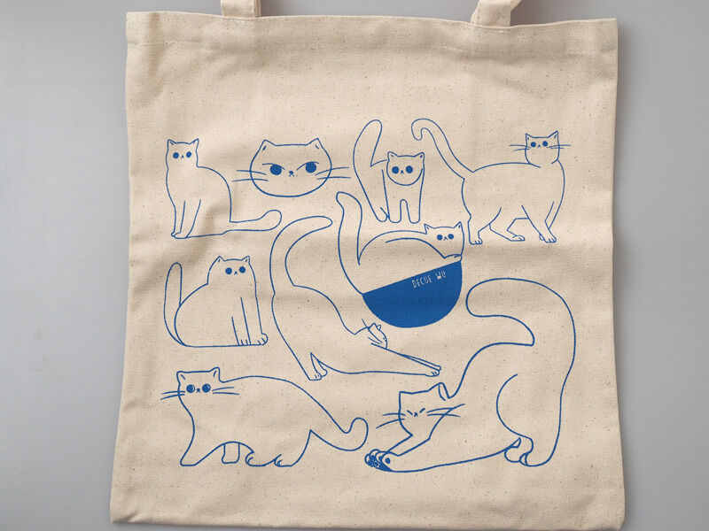 Decue Wu / Sashimi the Cat Tote Bag | 山と猫