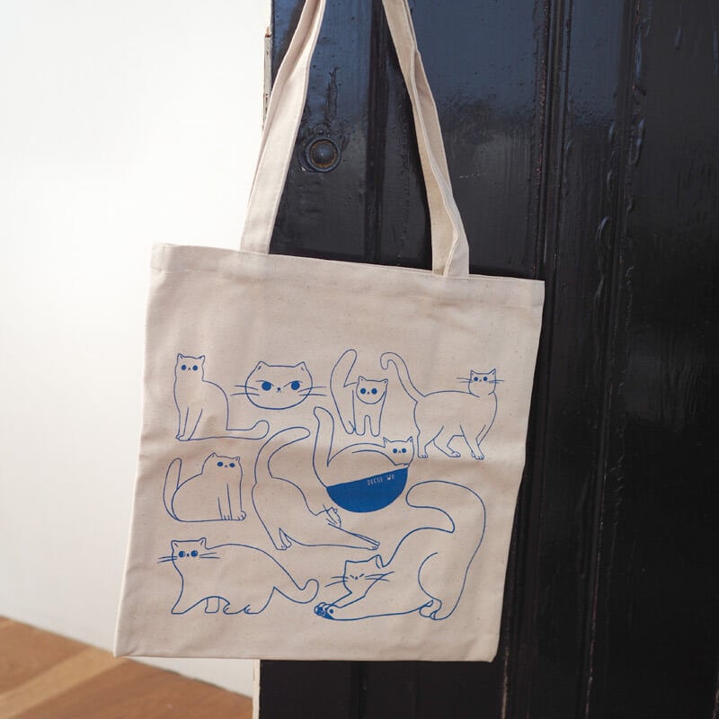 Decue Wu Sashimi the Cat Tote Bag