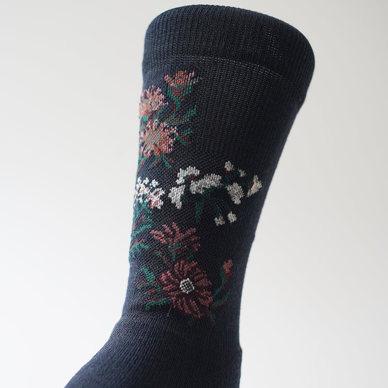 高山植物図鑑 ソックス - Navy | 山と猫