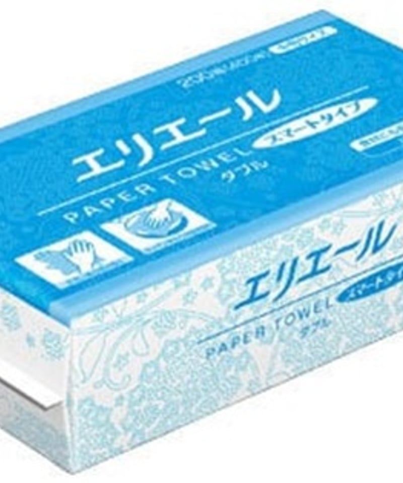 エリエール ペーパータオル スマートタイプ ダブル 中判 400枚（200組  