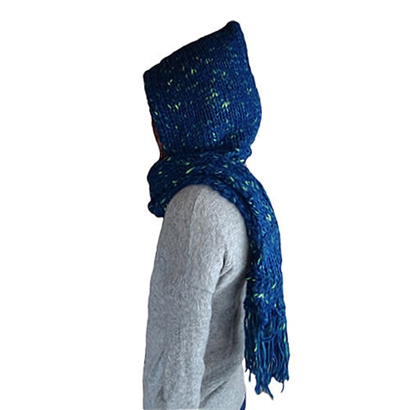 丹地香 夜のフード付きマフラー/夜明けのフード付きマフラー【送料込