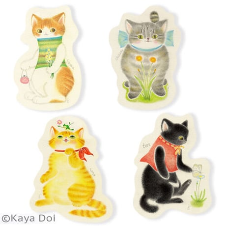 どいかや  猫のダイカットカード
