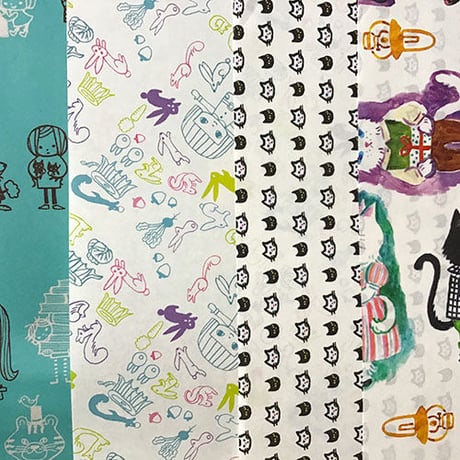 たんじあきこ包装紙4枚セット●丸めて発送（ポスター・Kinebusのみ同梱可）
