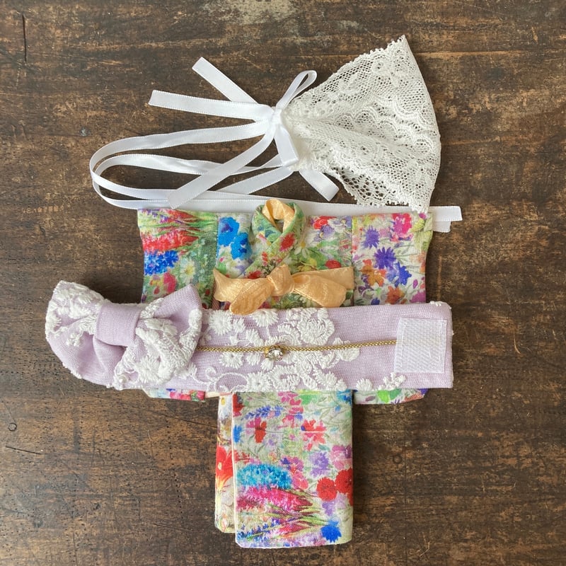 くろねこ呉服店『ミディ ブライス アイシードール 着物』絵画柄