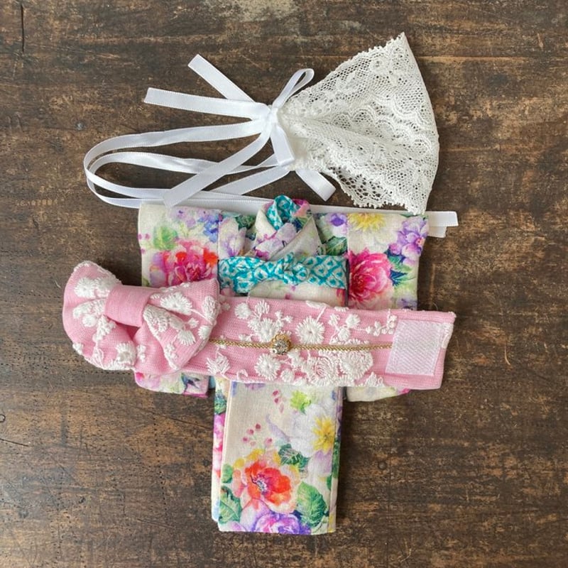 くろねこ呉服店『ミディ ブライス アイシードール 着物』ローズ