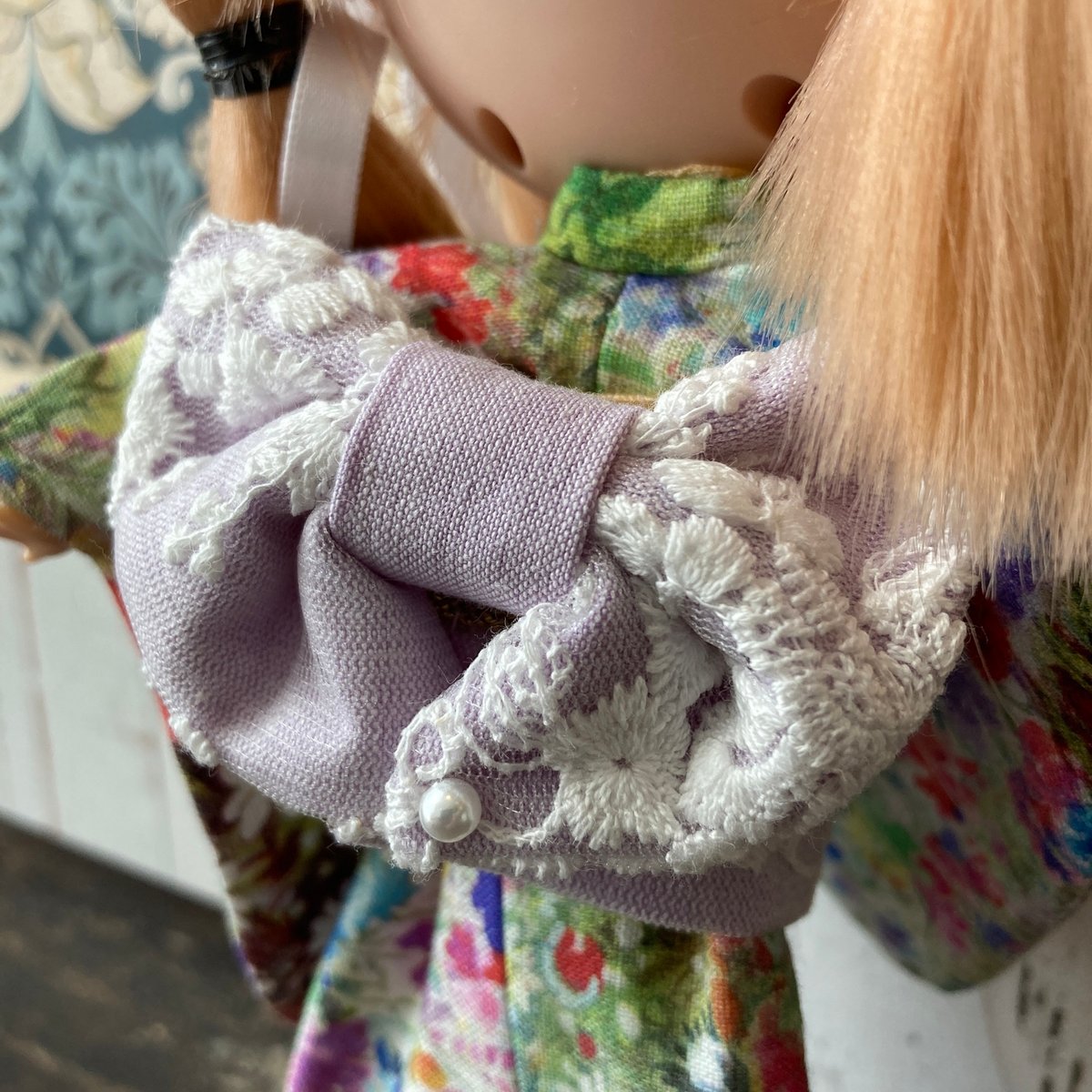 くろねこ呉服店『ミディ ブライス アイシードール 着物』絵画柄