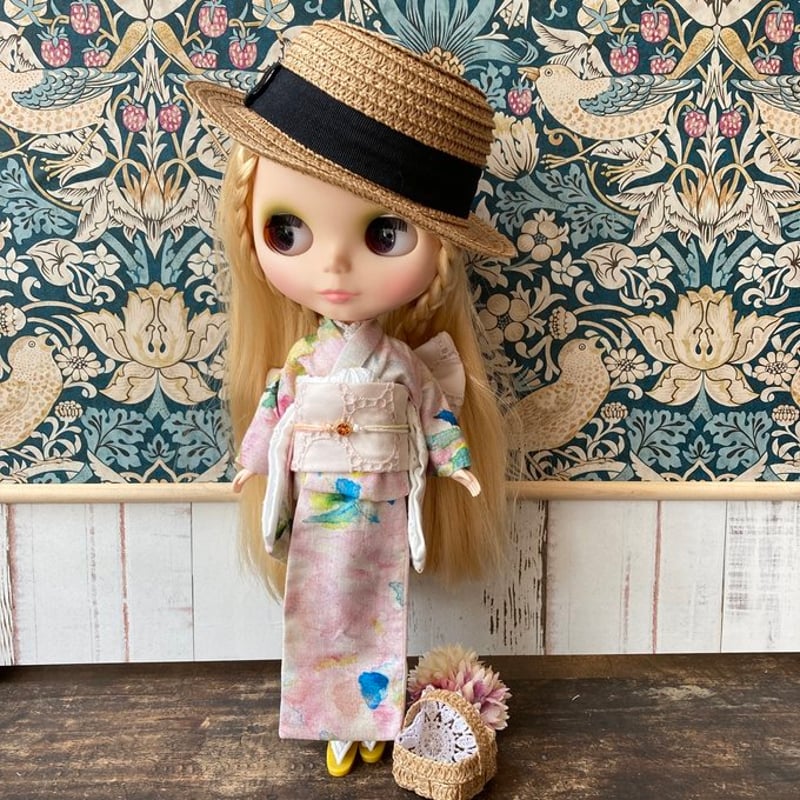 くろねこ呉服店『1/6 ブライス アイシードール 着物』サルスベリ柄