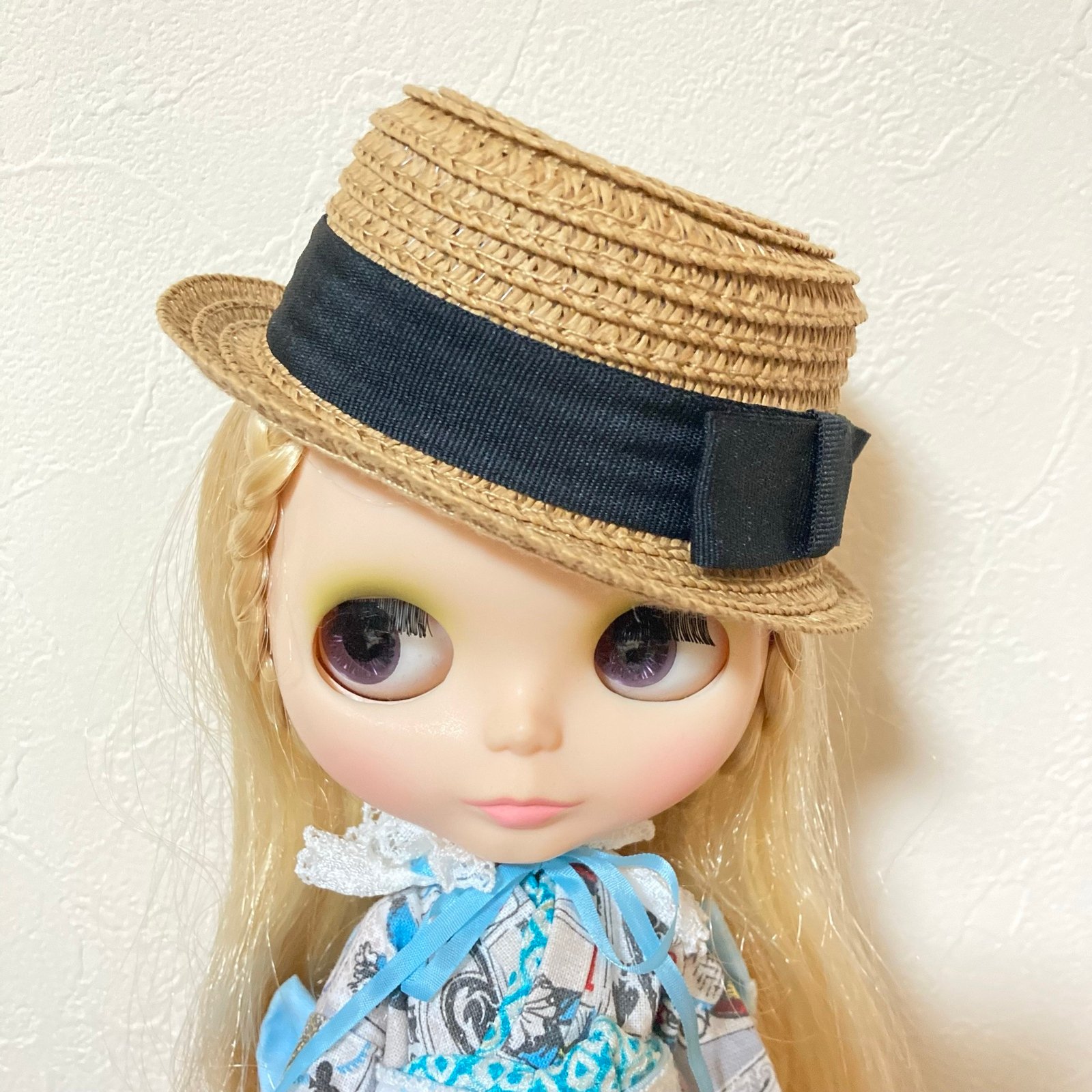 くろねこ呉服店『ブライス アイシードール リメイク麦わら帽子