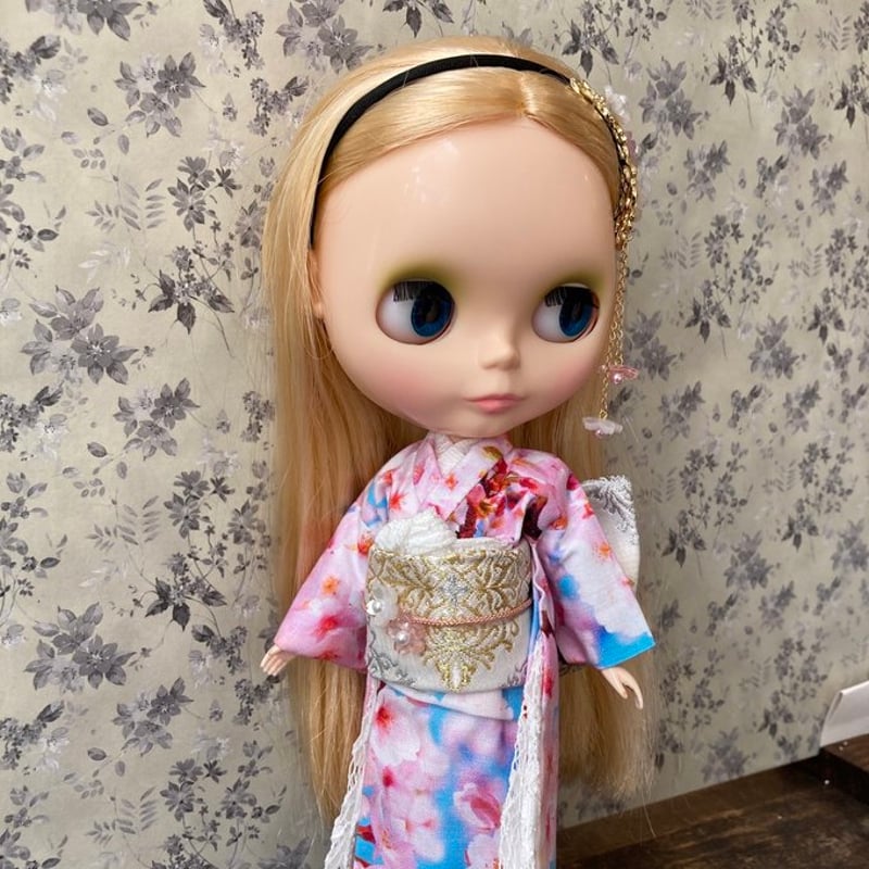 くろねこ呉服店『1/6 ブライス アイシードール 着物』さくら柄