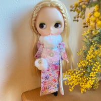 【売り切れ】くろねこ呉服店『1/6 ブライス アイシードール 着物』限定リトルローズ柄