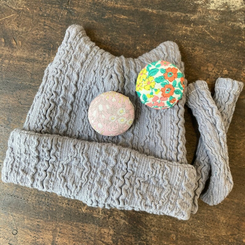 くろねこ呉服店『1/6 ブライス アイシードール 猫耳ニット帽＋靴下＋缶